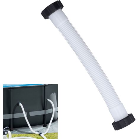 Flexibler PE-Schlauch für Schwimmbadpumpenanschluss, Länge 4,18 cm, Durchmesser, Weiß