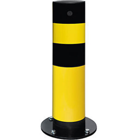 Flexibler Rammschutz-Poller zum Aufdübeln, gelb beschichtet, Durchm. 159 mm, Höhe 665 mm