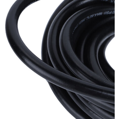 Flexibler Reinigungsschlauch aus PVC mit Schlauchverlängerung, M22-Innengewinde, Außengewindeadapter und Hochdruckschlauch. Länge: 10 m, Gewicht: 1100 g.