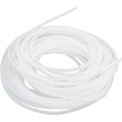 Flexibler Spiralkabelschlauch – Weißer Kabelorganisator, Durchmesser 6–13 mm, Länge 13 m