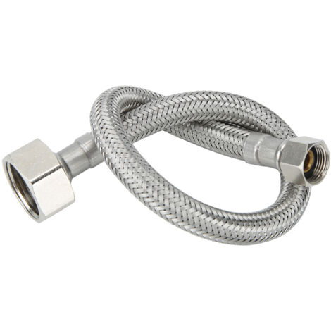 Flexibler Toilettenschlauch, 30 cm, 7/8"-Einlass, 3/8"-Auslass, kupferummantelt, für Badezimmer