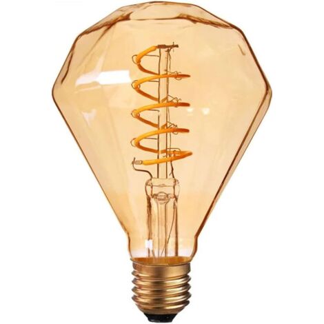 Flexibles Diamantlicht, LED-Filamentlicht, warmes gelbes Licht, unregelmäßige Glühbirne, Bar-Raumdekoration