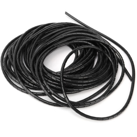 Flexibles schwarzes Spiralkabel für das Computerkabelmanagement, 16 mm Durchmesser, 4 m Länge