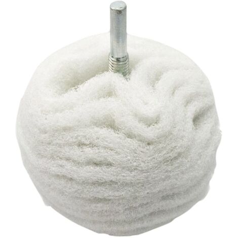 Flexipads World Class 75mm (3-inch) White Non-Scratch Scruff Ball for Gentle Surface Cleaning