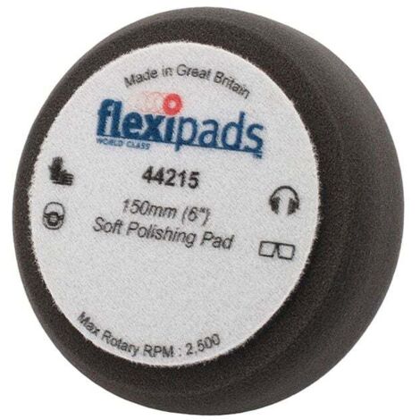 Flexipads World Class Black Polishing Foam Pad 150 x 50mm with Grip FLE44215