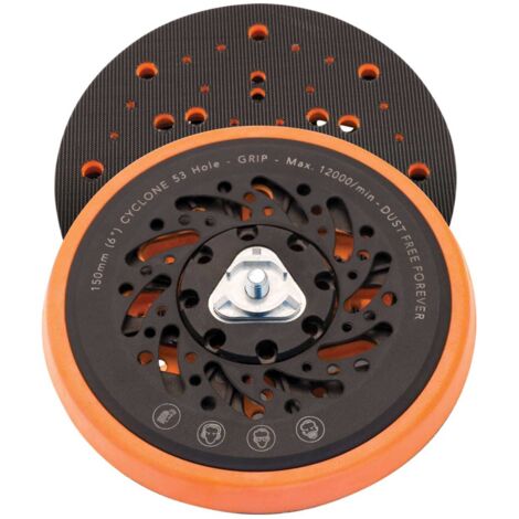 Flexipads World Class FE654 Cyclone Backing Pad Medium 53 Hole 150mm FLEFE654