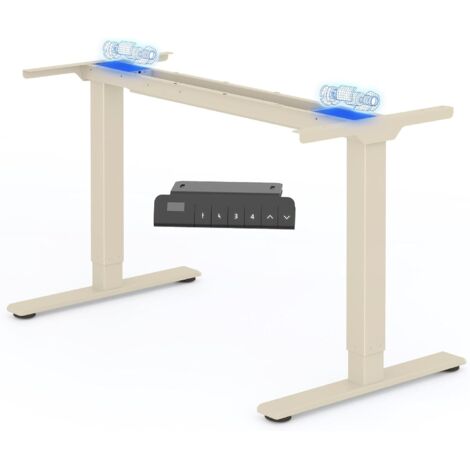 FlexiSpot Cadre de Bureau Réglable en Hauteur 2 Moteurs, Mousse