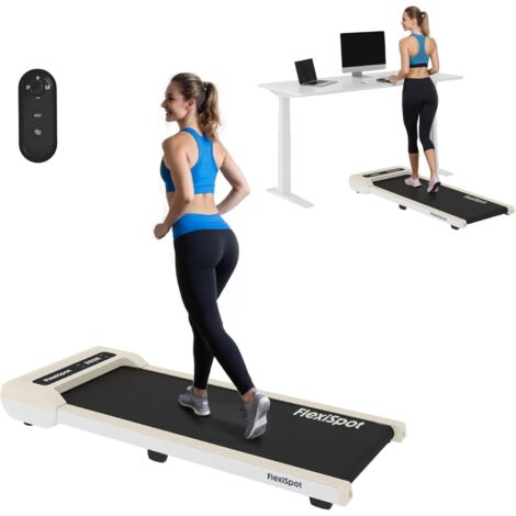 FlexiSpot Tapis de Marche jusqu'à 120 kg, Walking Pad 1-6, Blanc