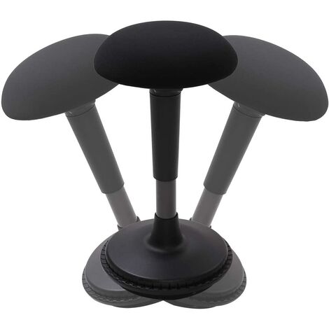 FLEXISPOT Wobble Stool stay active Exercise Office Chair encourage movement Height Adjustable Seat for comfortable working/standing desk perching stool BLACK