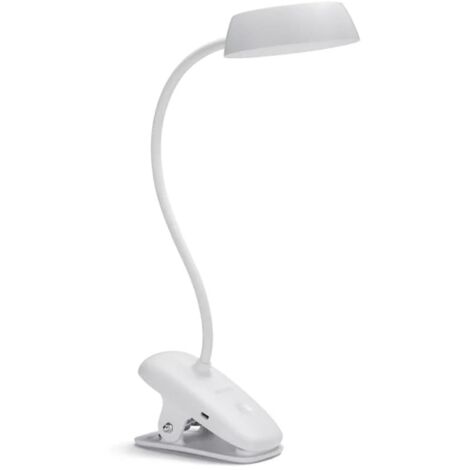 Flexo blanco pinza led 3w 4.000k
