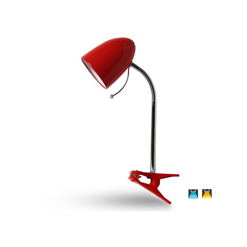 

Flexo con pinza E27 Rojo - Aigostar