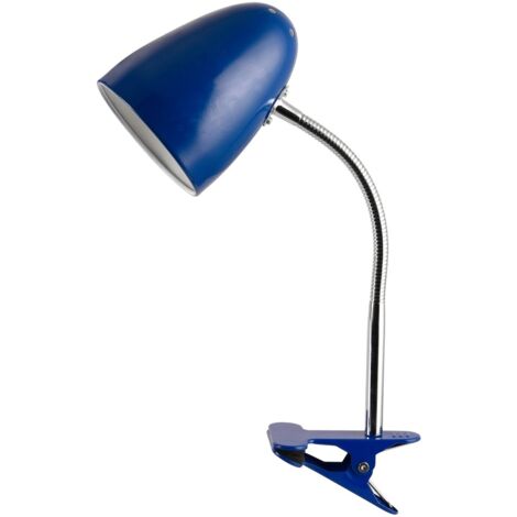 Flexo de escritorio con pinza Gaeta E27 Azul