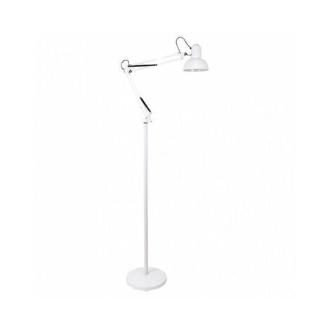 Flexo De Pie Articulable Rutilo 1xe27 Blanco 180x28x28 Cm