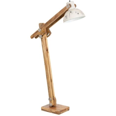 Flexo de pie de madera y metal 26x70x125h cm