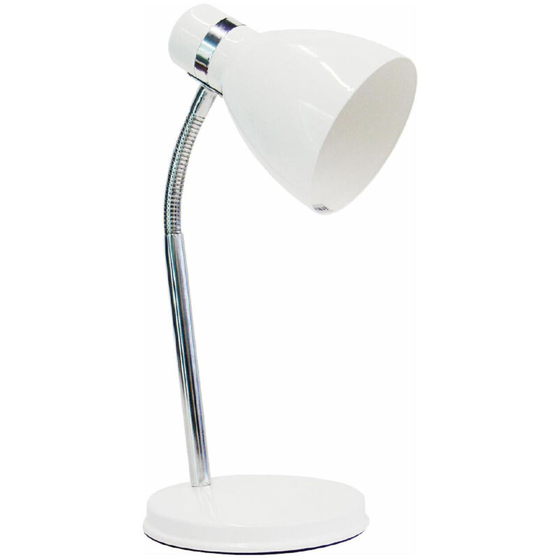 

Flexo de sobremesa acabado metálico E14 14,5x35cm. blanco (F-BRIGHT 1950090-BL)