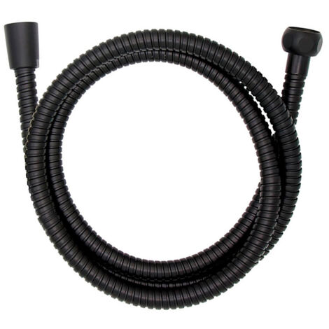 FLEXO DUCHA ACERO INOX NEGRO