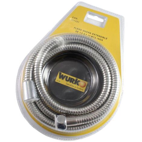 FLEXO DUCHA INOX EXTENSIBLE 1.5/2.15 R/METAL BLISTER