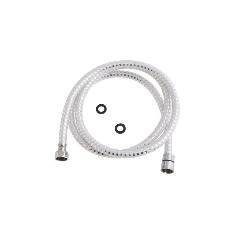 

Flexo ducha pvc blanco/plata 1,50 metros