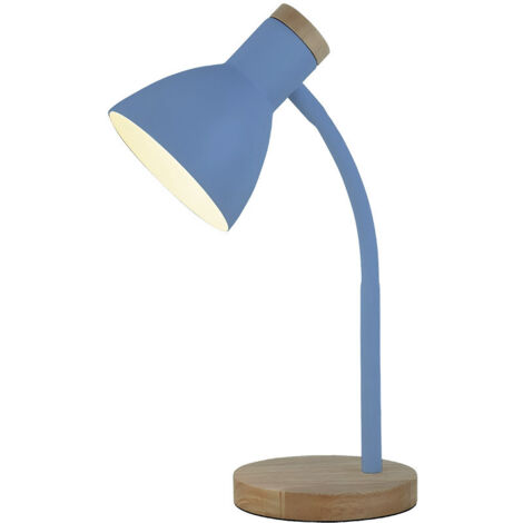 Flexo Epiro 1xE27 Bleu/Hêtre 40cm Série Epiro