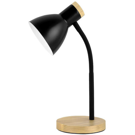 Flexo Epiro 1xE27 Noir/Hêtre 40cm Série Epiro