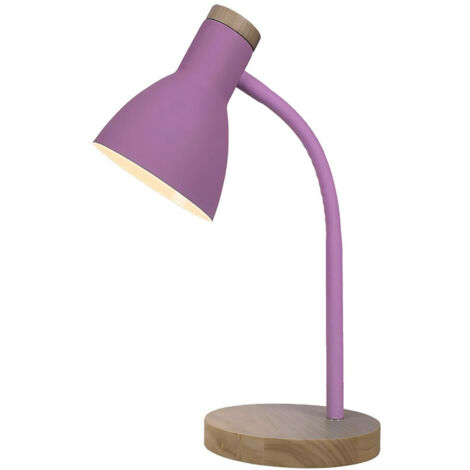 Flexo Epiro 1xE27 Violet/Hêtre 40cm Série Epiro