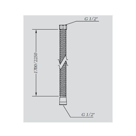 FLEXO EXTENSIBLE 1,70-2,25 M INOX DOBLE GRAPAJE