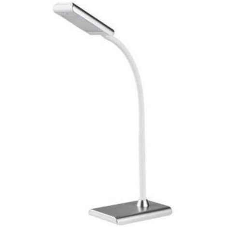Flexo lampada da tavolo a led 7w 400lm 4000k colore argento 9x13x33cm edm