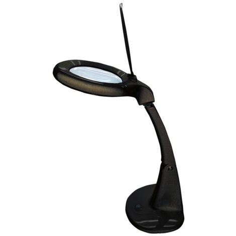 FLEXO LED LUPA AUMENTO 3X/12X 4W 6500K 100º 230V NEGRO