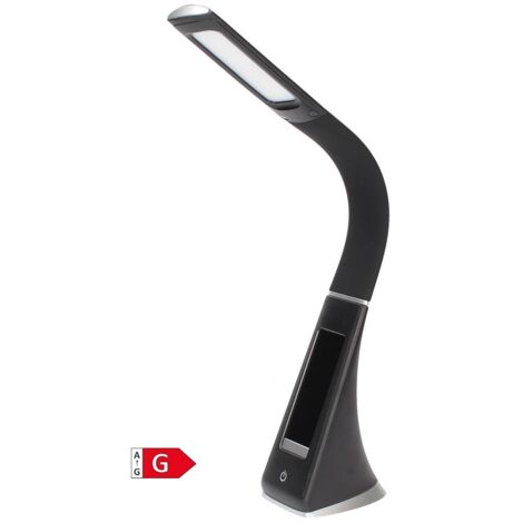 Flexo LED modelo Protech reloj digital 5W 250lm Negro