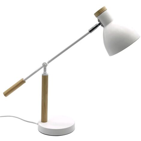 Flexo orientable 360º modelo Biel 1luz Blanco/haya FABRILAMP