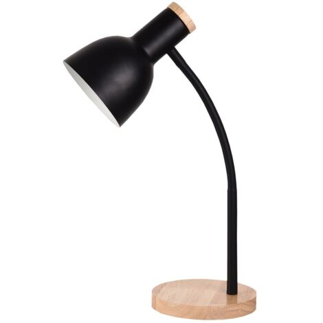 Flexo Ostuni E27 Negro con brazo articulado y acabado mate