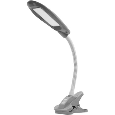 Flexo sajas 5w 6000k grau m/Klemme orientab.400lm 46x11,5x20cm