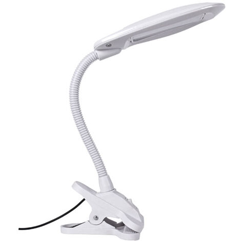 Flexo serie ALBA 5W LED 4000K con clip H.40cm en blanco