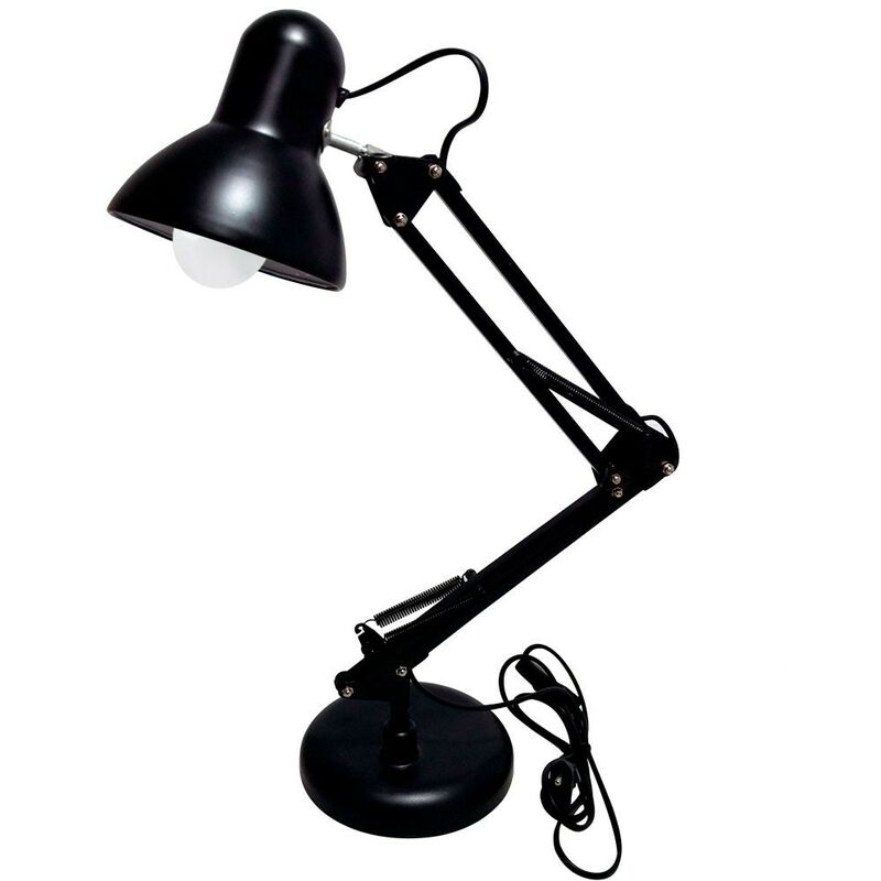 

Flexo Antígona Articulable Negro Con Bombilla LED - Negro