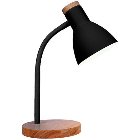 Flexo serie ARGOS 1xE27 Al.42xD.12cm Negro/Madera