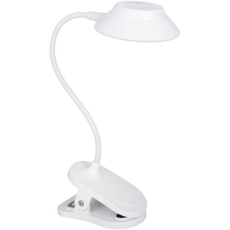 Flexo serie KLIP 5W LED con pinza en blanco.