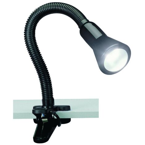 Flexo Sobremesa Negro 1xE14 Con Clip Trio Lighting