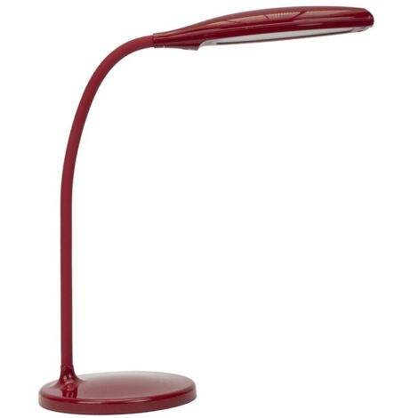 Flexo Turmalita 7w 560lm Rojo 3000-4000-6000k 45x16x35 Cm Tactil Y Reg.Intensidad