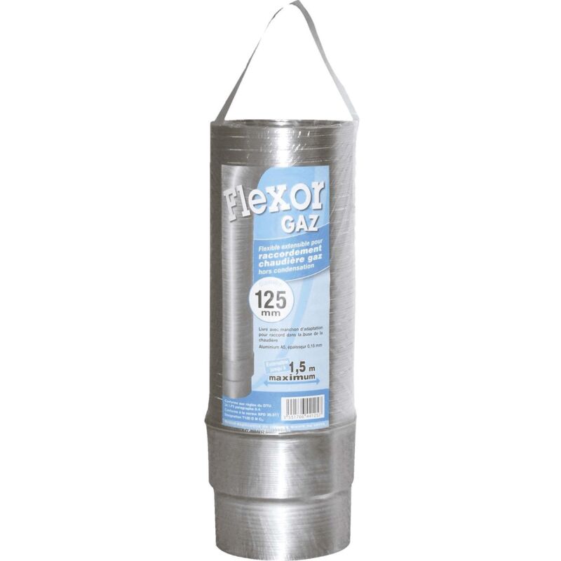 JONCOUX Flexible gaz pour raccordement - 1,5M de longueur extensible - modèle FLEXOR GAZ - diamètre 111/117 mm - livré avec raccord