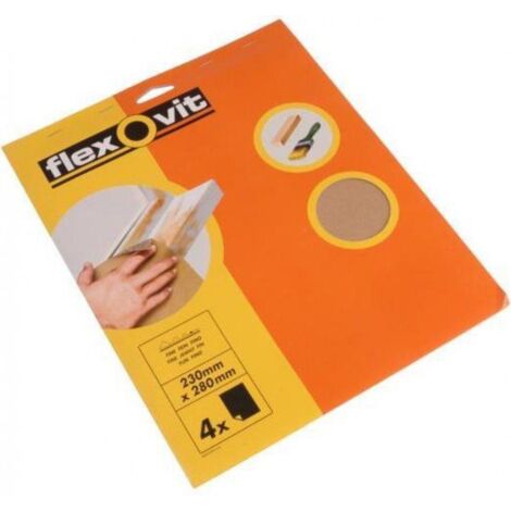 Flexovit 63642526563 Glasspaper Sanding Sheets 230 x 280mm Assorted 25 FLV26563