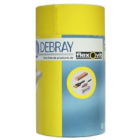 FLEXOVIT lija 115x5mt. grano 120. 5 mt rollo , Rollo de papel vibrator para máquinas vibradoras portátiles, eléctricas, neumáticas o uso manual. - Tamaño: 115 mm.x5 m. - Grano: 120