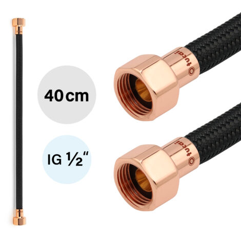 Flexschlauch DN8 IG/IG 1/2" -400mm Schwarz Rosegold