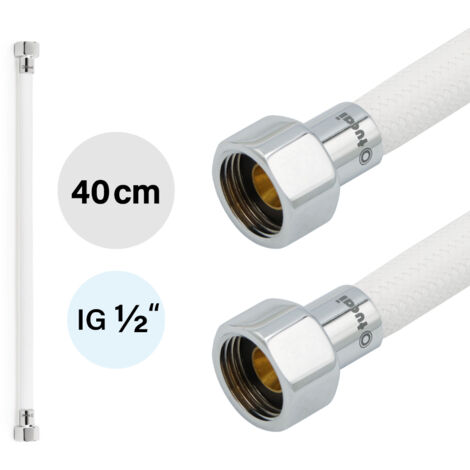 Flexschlauch DN8 IG/IG 1/2" -400mm Weiss Verchromt