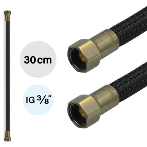 Flexschlauch DN8  IG/IG 3/8" -300mm Schwarz Antikes Bronze