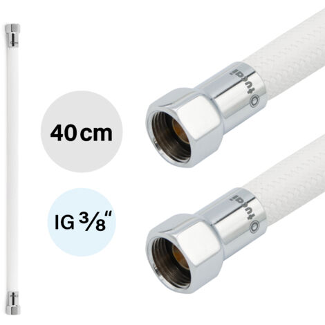 Flexschlauch DN8 IG/IG 3/8" -400mm Weiss Verchromt