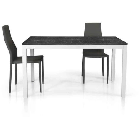 FLICK - tavolo effetto marmo allungabile 120 x 80