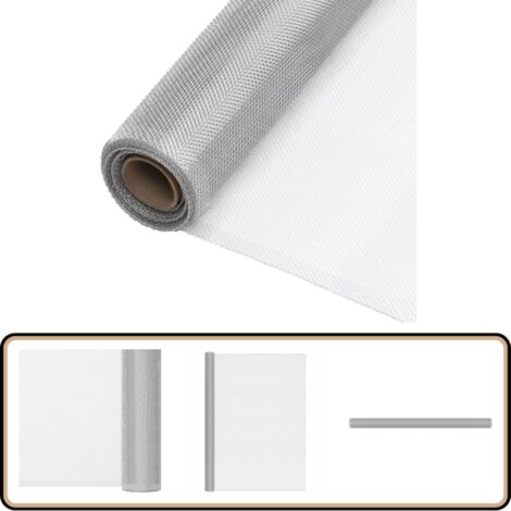 Fliegengitter Aluminium 100x2000 cm Silbern - Insektenschutz - Fliegengitter - Alu-Netz - Fenstergitter - Türschutz