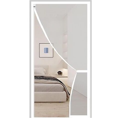 Fliegengitter, selbstschließender Vorhang mit starkem Magneten, seitliche Öffnung, weiß (120 x 210 cm)