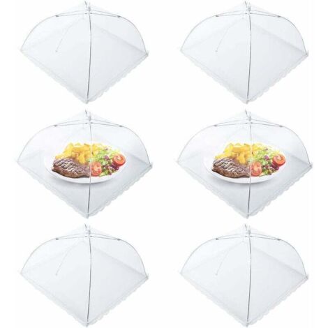 Fliegenhaube, 6er Pack Lebensmittelhaube, Faltbare Tortenhaube, Schirm Lebensmittelhaube, Perfekter Fliegenschutz für Lebensmittel