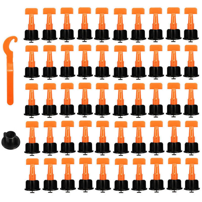Image of Fliesen-Nivelliersystem, Hilfswerkzeug zum Positionieren und Nivellieren von Fliesen, 151-teilig